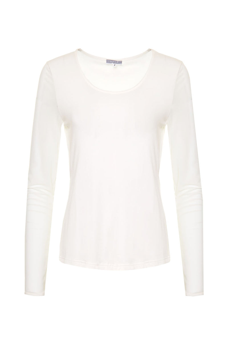 Mesh Sleeve Top - Cream
