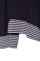 Striped Hemline Top - Black/grey