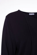 Striped Hemline Top - Black/grey