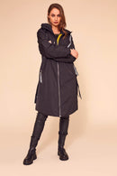 Stripe Neck Trim Jacket - Black