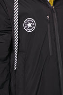 Stripe Neck Trim Jacket - Black