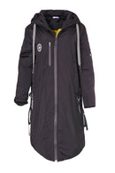 Stripe Neck Trim Jacket - Black