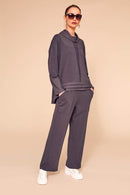 Pleat Hem Sport Top - Steel