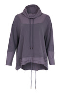 Pleat Hem Sport Top - Steel