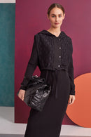 Bubble Short Hooded Tabard - Black