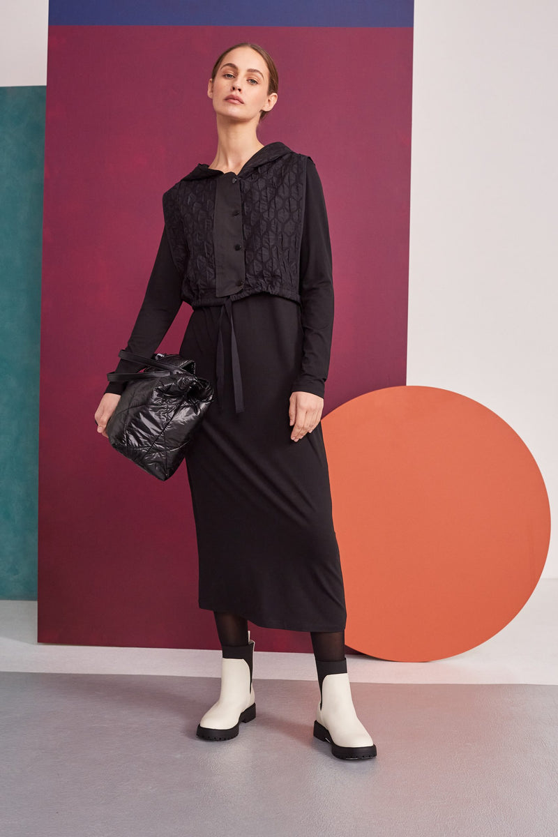 Bubble Short Hooded Tabard - Black