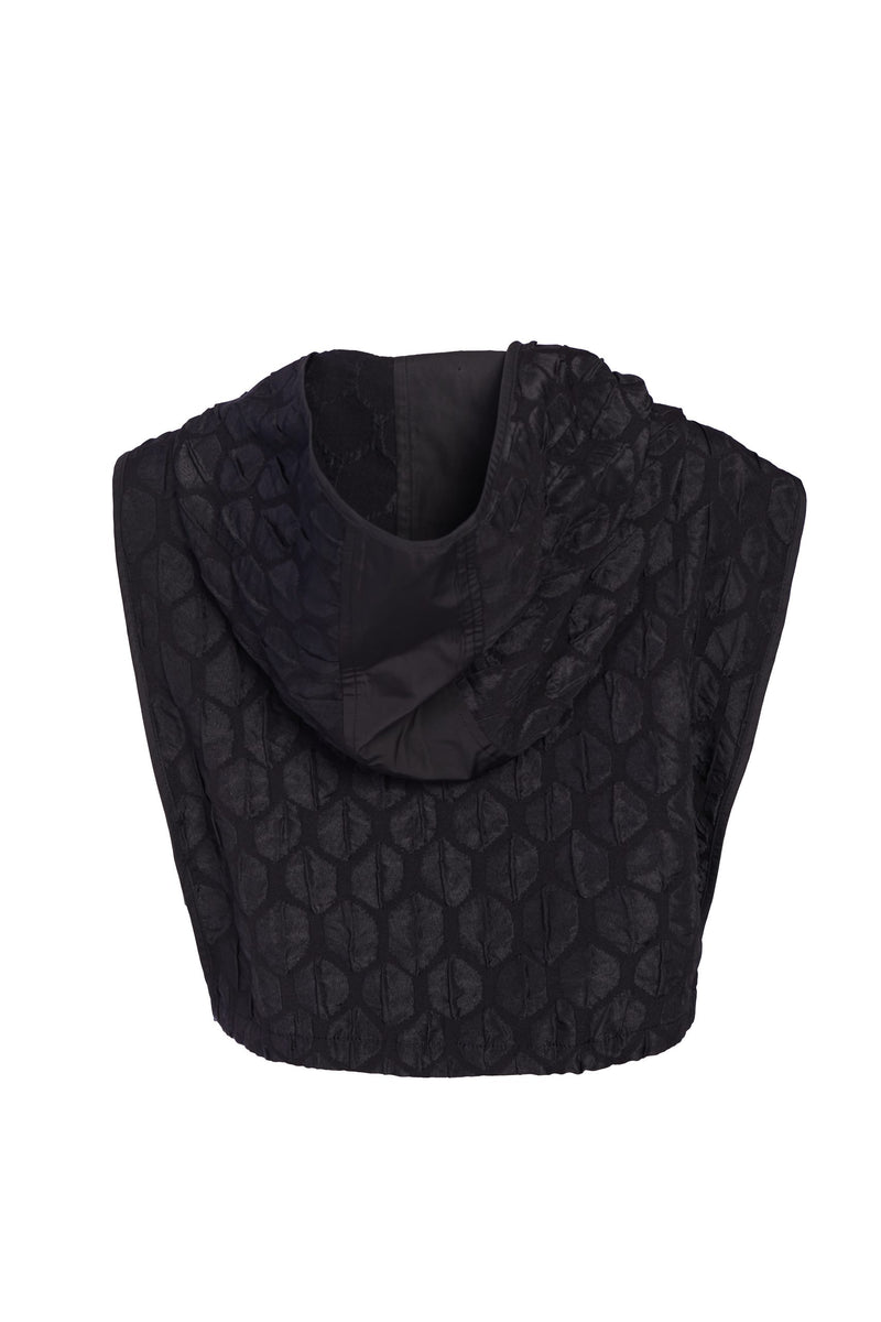 Bubble Short Hooded Tabard - Black