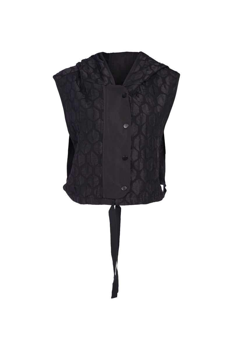 Bubble Short Hooded Tabard - Black
