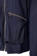 Hooded Travel Fabric Jacket - Navy