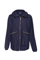 Hooded Travel Fabric Jacket - Navy