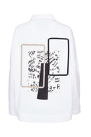 Curved Hem Square Shape Shirt - Cream