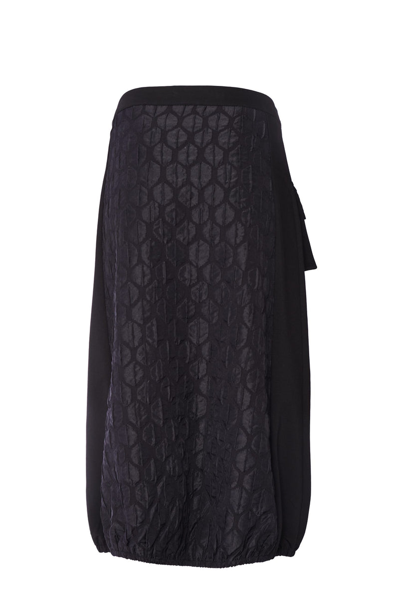 Bubble Jacquard Skirt - Black