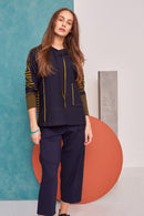 Stripe Sleeve Hoodie - Lime