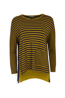 Patch Pocket Stripe Top - Lime