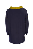 Raw Edge High Neck Top - Lime