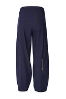 Zip Leg Trim Trouser - Navy