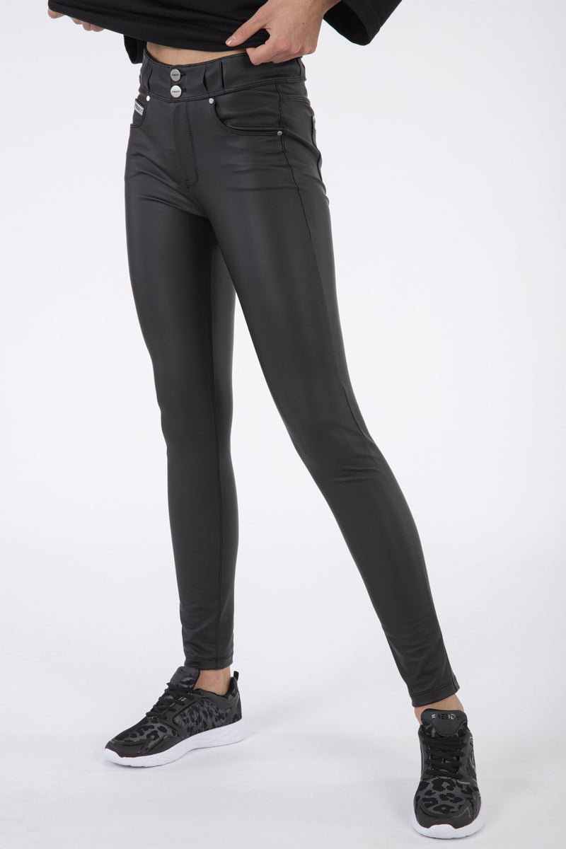 N.O.W. Skinny Faux Leather - Black