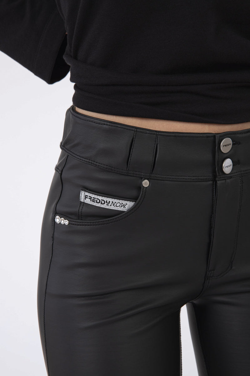 N.O.W. Skinny Faux Leather - Black