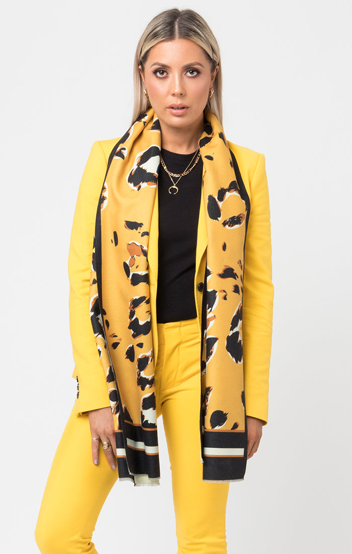 Naiomi Print Scarf - Yellow