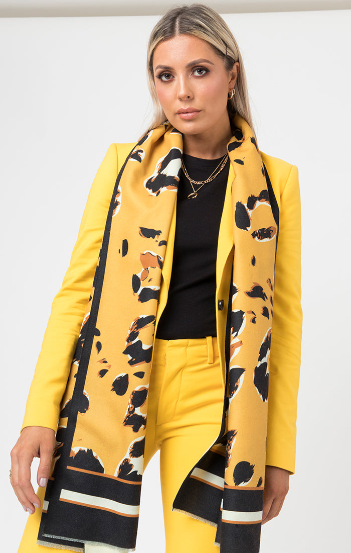 Naiomi Print Scarf - Yellow