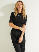 Allison Round Neck T-shirt - Jet Black