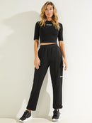 Allison Round Neck T-shirt - Jet Black