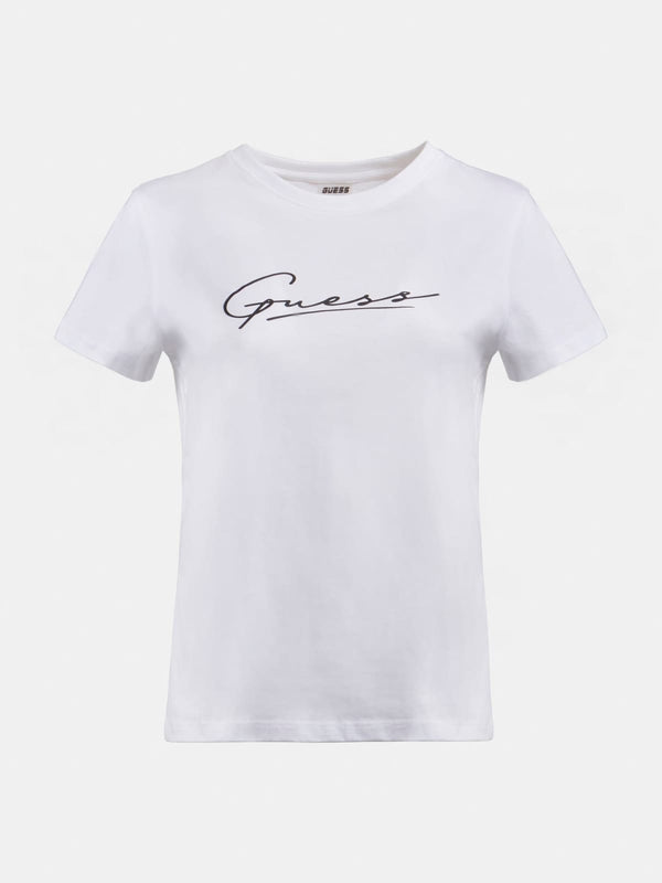 Amelia Round Neck T-shirt - Pure White