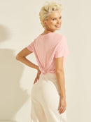 Amelia Round Neck T-shirt - Taffy Light Pink