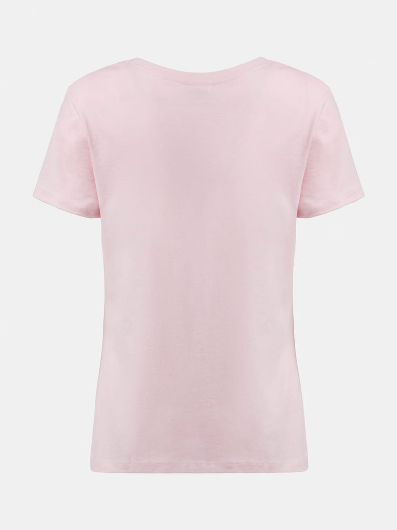 Amelia Round Neck T-shirt - Taffy Light Pink