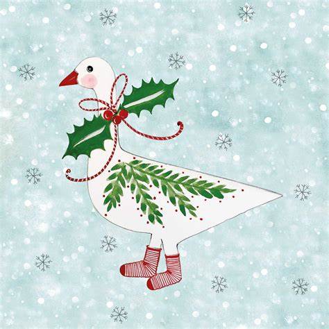 Paper Napkin 20 Pack -  Christmas Goose Napkin