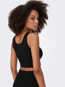JaiaLife Lounge Seam Short Top - Black