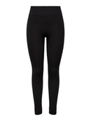 High Waist Seam Leggings - Black