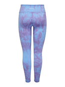 High Waist Tiedye Leggings - Purple Rose/little Boy Blue