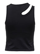 Salli Life Seam Crop Top - Black