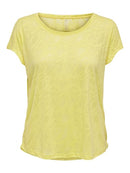 Only Play Abos Curved Burnout Tee - Sunshine