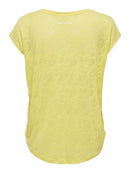 Only Play Abos Curved Burnout Tee - Sunshine