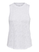 Abos Sleeveless Burnout Top - White