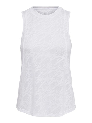 Abos Sleeveless Burnout Top - White