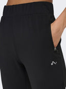 Mila Mid Waist Slim Joggers - Black