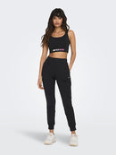 Mila Mid Waist Slim Joggers - Black