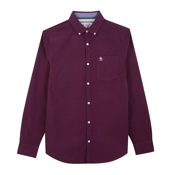 Core Long Sleeve Oxford Shirt - Italian Plum