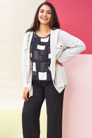 Drawsting Hooded Jacket - Silver