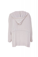 Drawsting Hooded Jacket - Silver