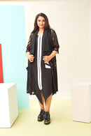 Mesh Knit Cardigan - Black