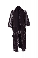 Mesh Knit Cardigan - Black