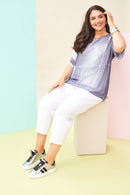 Elasticated Waist Wide Leg Trouser - White