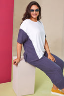 Contrast Side Panel Top - Grey