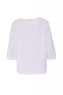 Zip Hem Detail Top - White