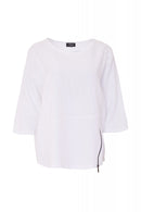 Zip Hem Detail Top - White