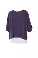 Contrast Underpanel Top - Grey/white